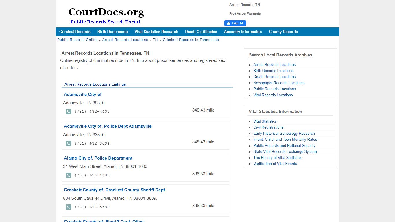 Arrest Records TN - Free Arrest Warrants - CourtDocs.org